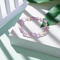 Bracciale elasticizzato con pepite di ametrino naturale per lei&nbsp;BJEW-JB06951-01