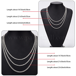 1 collar de cadena de eslabones cubanos de acero inoxidable 304 para hombres y mujeres.&nbsp;NJEW-BM0001-08B