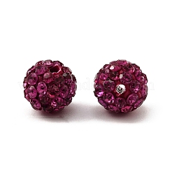 Fuchsia rund ein Klasse A pflastern Discokugel-Perlen&nbsp;X-RB-H258-8MM-502