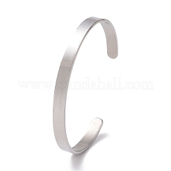 Brazalete abierto de acero inoxidable 304 que no se deslustra&nbsp;BJEW-G653-01P-03