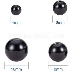316 Stück synthetische schwarze Stein-Rundperlen-Sets&nbsp;G-PH0019-03