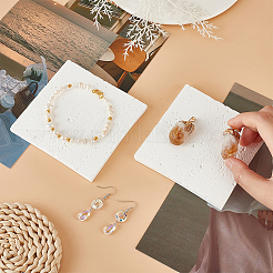 Gesso-Schmuck-Präsentationsplatte&nbsp;DJEW-WH0015-98B