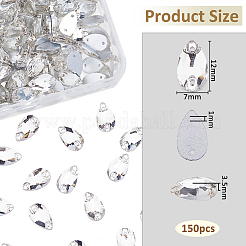 150 Stück Glas-Strass zum Aufnähen.&nbsp;GLAA-HS0001-13