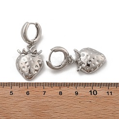 Boucles d'oreilles créoles en laiton sans plomb ni cadmium&nbsp;EJEW-R016-08P-02