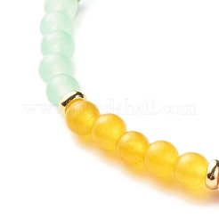 Reiki 7 chakra perles rondes en pierre mélangée naturelle bracelet extensible pour fille femmes&nbsp;BJEW-JB07003-01
