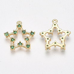 Colgantes de Latón Cubic Zirconia&nbsp;KK-T038-505D