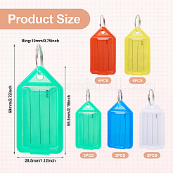 25 etiqueta de plástico para llaves de 5 colores&nbsp;FIND-TA0005-69