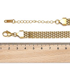 Ionenplattierung (IP) 304 Edelstahl Mesh Kettenarmband&nbsp;BJEW-G669-14G