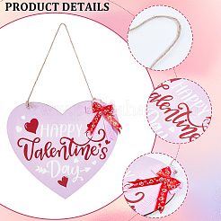 Holzschild zum Thema Valentinstag&nbsp;AJEW-GF0013-09