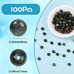 100 Stück natürliche indische Achatperlen&nbsp;G-SP0001-20B