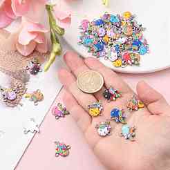 60pcs 12 Arten Legierungs-Emaille-Verbindungsstückcharme&nbsp;ENAM-CJ0004-32