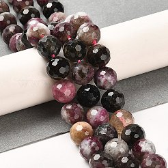 Colliers de perles de tourmaline multicolores naturelles&nbsp;G-K345-A01-02
