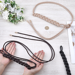 3 ceinture ventrale en cuir PU 3 couleurs pour femmes&nbsp;AJEW-CL0003-71B