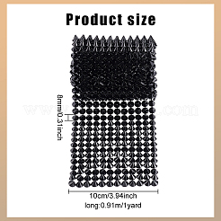 Spike-Kegel-Nieten aus Kunststoff mit Flatback-Punkrock-Perlenbesatz&nbsp;SRIB-FG0001-10
