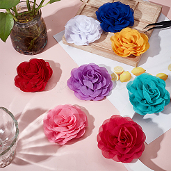 8 Stück 8 Farben Polyester Blumenornament Zubehör&nbsp;DIY-GF0010-64A
