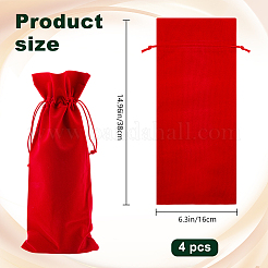Sacchetti per imballaggio in velluto per bottiglie di vino&nbsp;ABAG-WH20003-01F