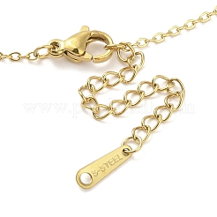 Collares colgantes de acero inoxidable 304 con revestimiento iónico (IP) para mujer&nbsp;NJEW-B080-10G