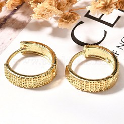 Orecchini a cerchio in ottone con anello placcato in cremagliera per donna&nbsp;EJEW-C125-13G