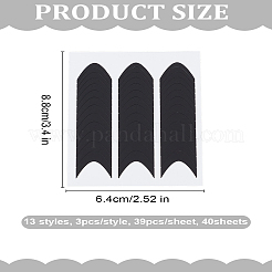40 Blatt Papier-Nagelkunst-Aufkleber&nbsp;MRMJ-LP0004-14