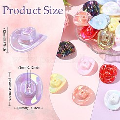 36 Stück 9 Farben undurchsichtige UV-beschichtete Acrylperlen&nbsp;PACR-CJ0001-48