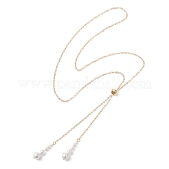 Verstellbare Lariat-Halsketten aus Messingkabel&nbsp;NJEW-TA00229
