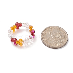 Fingerring aus geflochtenen Glasperlen&nbsp;RJEW-JR00569