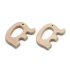 Ungefärbtes Buchenholz große Anhänger&nbsp;X-WOOD-R263-01-LF