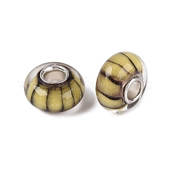 Perles européennes artisanales en verre filé et âme en laiton&nbsp;LAMP-N044-01S-04