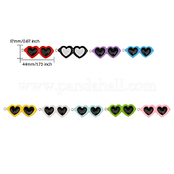 45pcs 9 couleurs pendentifs en résine opaque&nbsp;RESI-GL0001-06