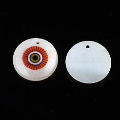 Bedruckte Süßwasser-Muschel-Charms&nbsp;SHEL-T009-20E