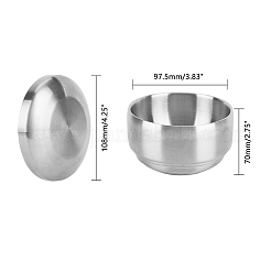 Edelstahlschale mit Deckel&nbsp;STAS-WH0018-02
