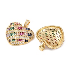 Pendentifs avec zircon cubiques à micro-pavés en laiton&nbsp;KK-K408-74G
