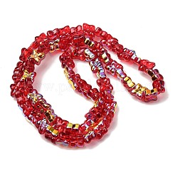 Chapelets de perles en verre transparente  &nbsp;GL-CBAAE04-02