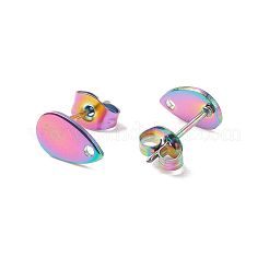 Placcatura ionica (ip) 304 acciaio inossidabile orecchini a perno&nbsp;STAS-L211-05B-M