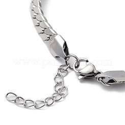 Anlaufgeschütztes Panzerkettenarmband aus 304 Edelstahl&nbsp;BJEW-K226-01B-P
