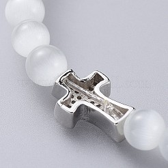 Bracciali elasticizzati cat eye&nbsp;BJEW-JB04589