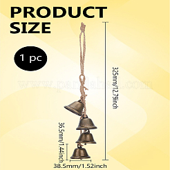 Carillon éolien en fer de Noël&nbsp;DIY-WH0899-81