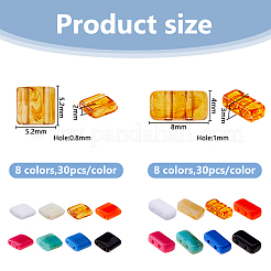 480pcs 16 Farben undurchsichtige Acrylperlen&nbsp;OACR-DC0001-42