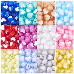 420pcs 12 Farben transparente Acrylperlen&nbsp;TACR-CJ0001-64