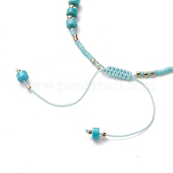 Bracelets de perles de nylon tressés réglables&nbsp;BJEW-JB05504-05