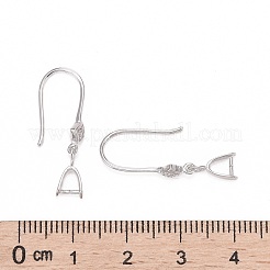 Ganci per orecchini in argento sterling anti-ossidazione rodiato 925&nbsp;STER-F033-61P