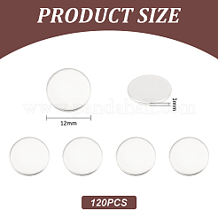120 Stück 304 Edelstahl-Stanzrohling-Tag-Cabochons&nbsp;STAS-UN0055-71A