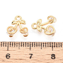 Charms in ottone zirconi a pavé di ottone&nbsp;KK-N263-104G