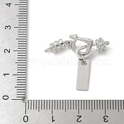 Fermoirs à lanière repliables en laiton avec zircone cubique de micro pave&nbsp;KK-U052-39P