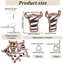 DIY-Set zur Herstellung baumelnder Ohrringe mit Rinderkopf&nbsp;DIY-OC0009-75