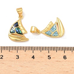 Pendentifs d'émail en laiton &nbsp;KK-H534-04G