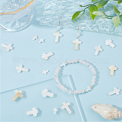 60 Stück 3 Stile Kreuz natürliche Muschelperlen&nbsp;BSHE-SC0001-18