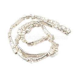 Brins de perles à 2 trou en hématite synthétique non magnétique galvanisée&nbsp;G-E495-11A-03