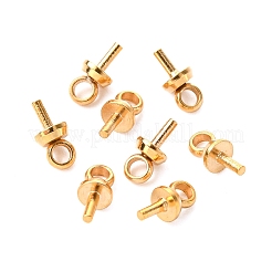 304 Edelstahl Cup Perle Peg Bails Pin Anhänger&nbsp;X-STAS-H436-15