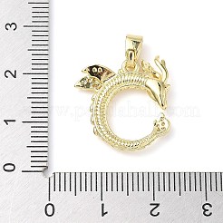 Messing Mikro ebnen Zirkonia Anhänger&nbsp;ZIRC-I356-18G